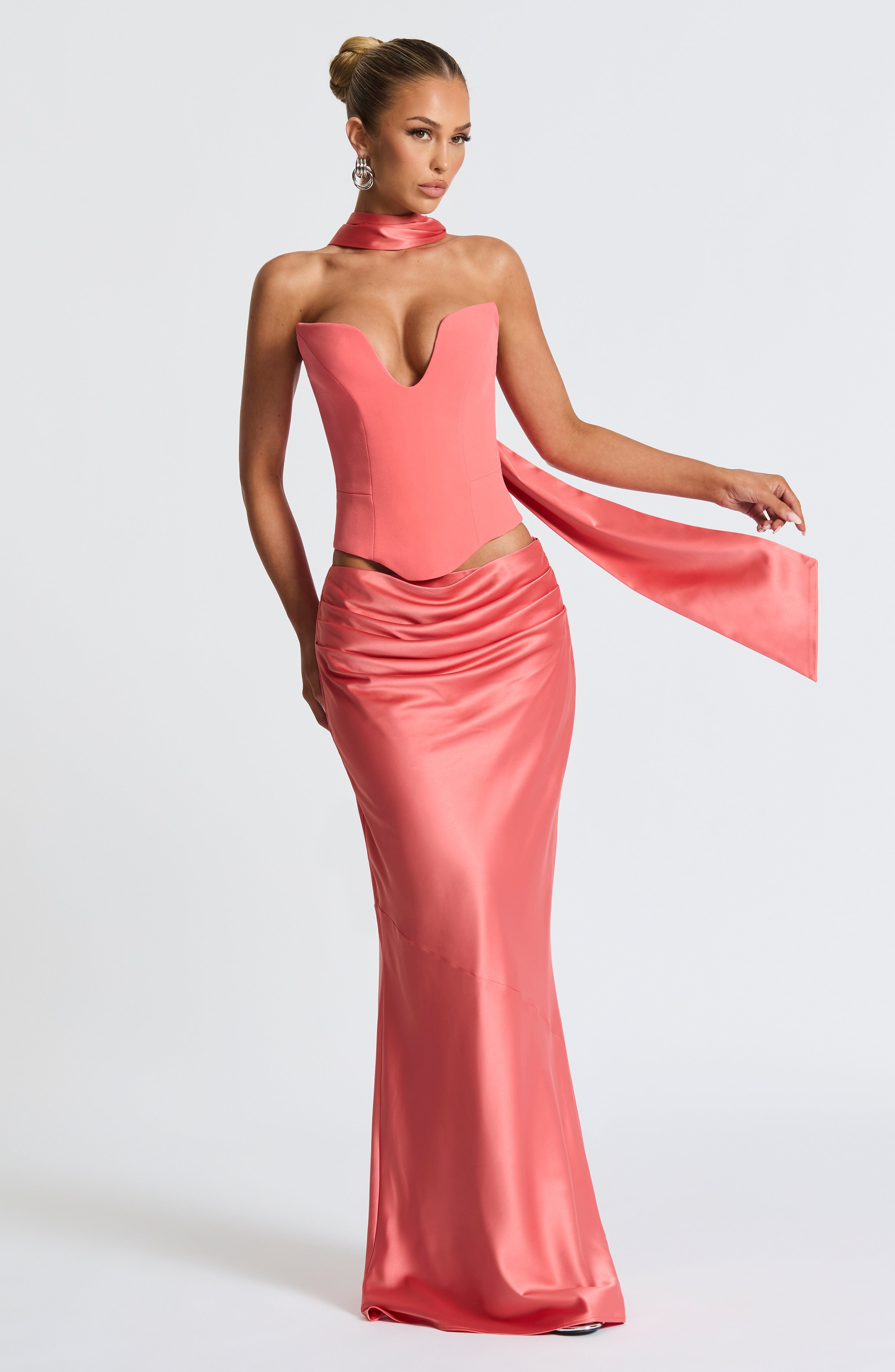 Kamiyah Corset - Coral Pink