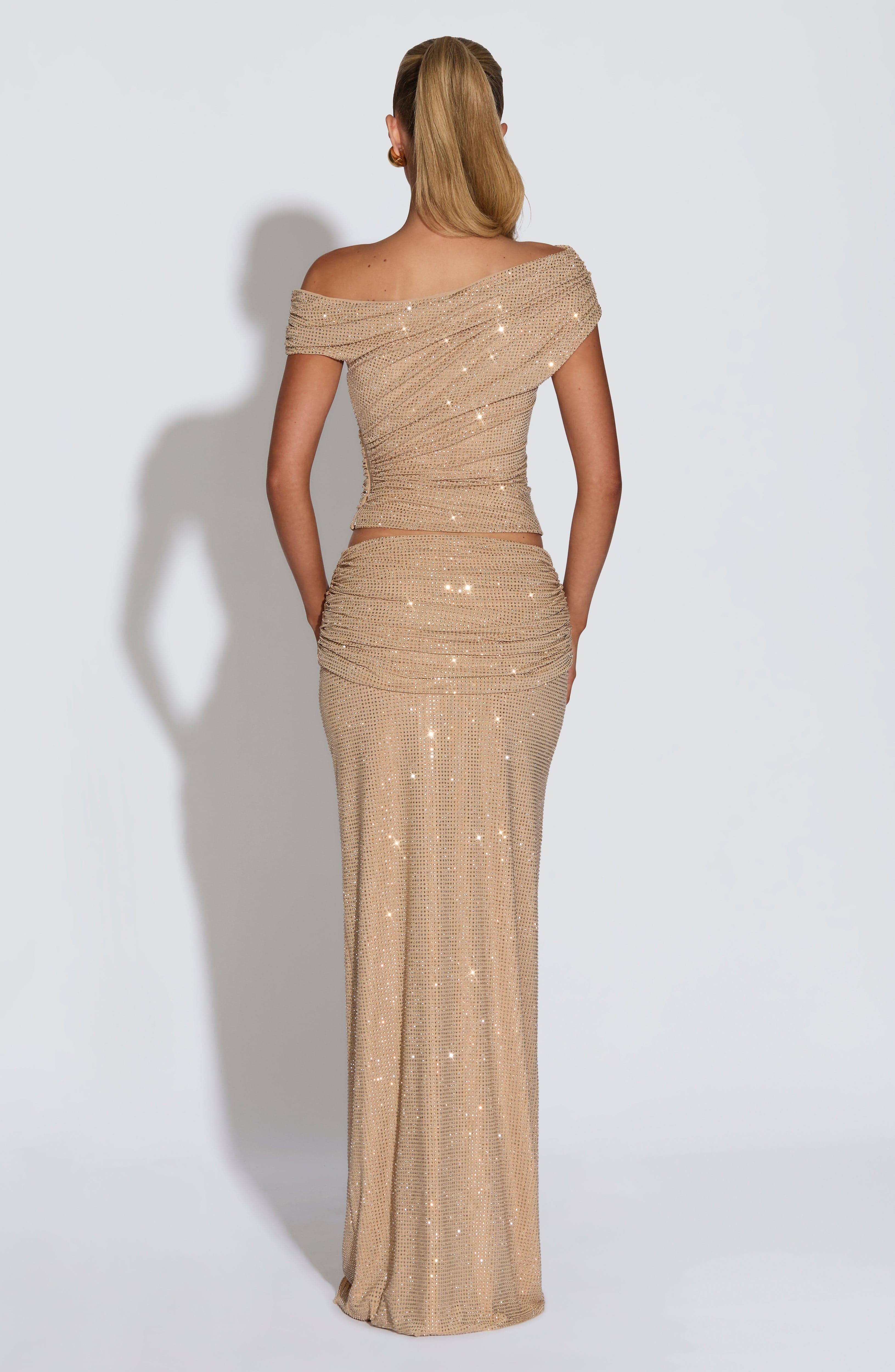 Sterling Maxi Skirt - Gold